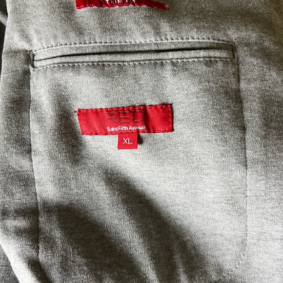 Saks Fifth Avenue Trim Fit Light Grey Two Button Blazer  Size: XL MSRP: $275 - Picture 8 of 9